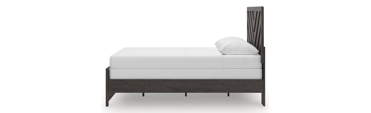 Prendonea Charcoal Queen Panel Bed from Ashley - Luna Furniture