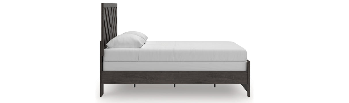 Prendonea Charcoal Queen Panel Bed from Ashley - Luna Furniture