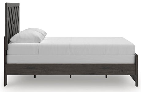 Prendonea Charcoal Queen Panel Bed from Ashley Furniture - Luna Furniture