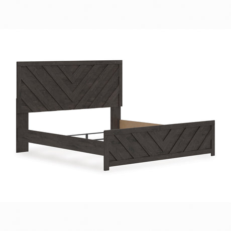 Prendonea Charcoal King Panel Bed from Ashley - Luna Furniture