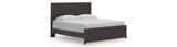 Prendonea Charcoal King Panel Bed from Ashley - Luna Furniture