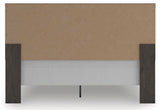 Prendonea Charcoal King Panel Bed and 2 Nightstands from Ashley - Luna Furniture