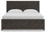 Prendonea Charcoal King Panel Bed from Ashley Furniture - Luna Furniture
