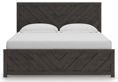 Prendonea Charcoal King Panel Bed from Ashley Furniture - Luna Furniture