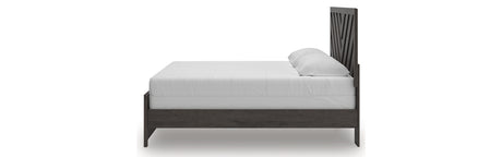 Prendonea Charcoal King Panel Bed from Ashley - Luna Furniture