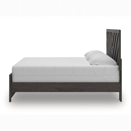 Prendonea Charcoal King Panel Bed from Ashley - Luna Furniture