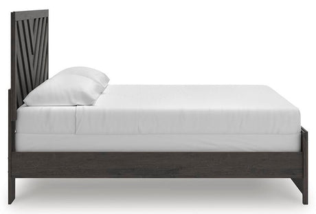 Prendonea Charcoal King Panel Bed from Ashley Furniture - Luna Furniture