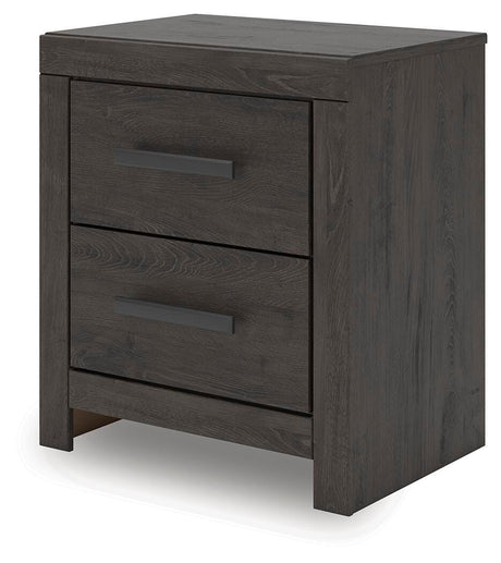 Prendonea Dark Charcoal Queen Panel Bed, Dresser and Nightstand from Ashley Furniture - Luna Furniture