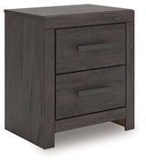 Prendonea Dark Charcoal King Panel Bed, Dresser, Mirror and Nightstand from Ashley - Luna Furniture