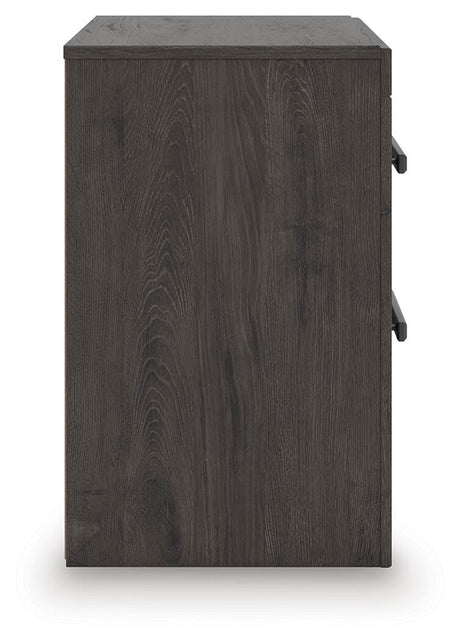 Prendonea Charcoal King Panel Bed and 2 Nightstands from Ashley - Luna Furniture