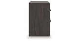 Prendonea Dark Charcoal King Panel Bed, Dresser, Mirror and Nightstand from Ashley - Luna Furniture