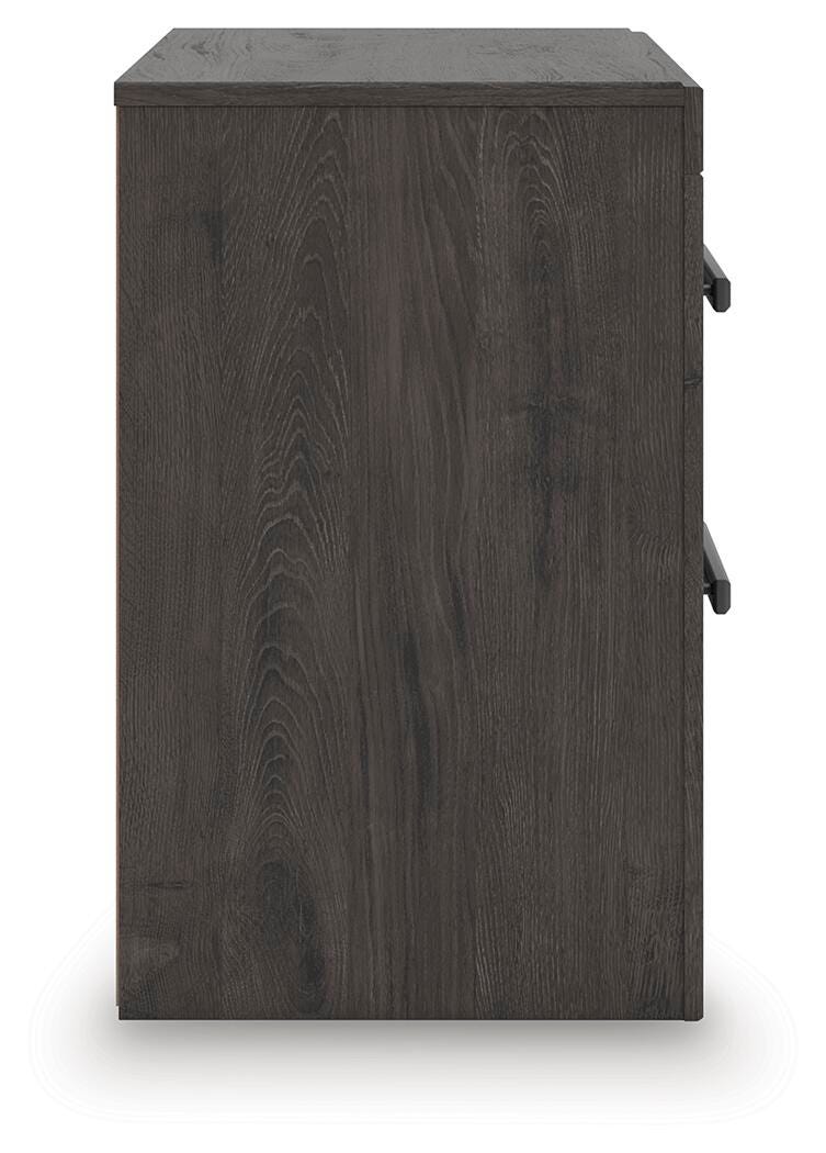 Prendonea Charcoal Dresser and Nightstand