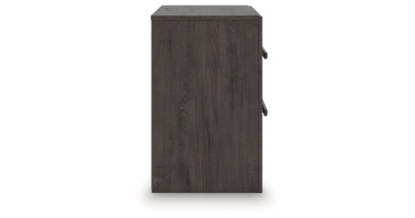 Prendonea Charcoal King Panel Bed and 2 Nightstands from Ashley - Luna Furniture