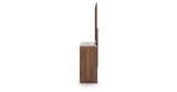Fortlorn Walnut Brown Dresser and Mirror from Ashley Furniture - Luna Furniture