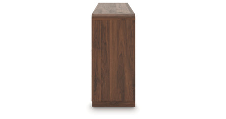 Fortlorn Walnut King Panel Bed, Dresser and 2 Nightstands from Ashley - Luna Furniture