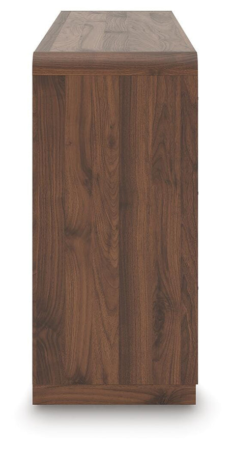 Fortlorn Walnut King Panel Bed, Dresser and 2 Nightstands from Ashley - Luna Furniture