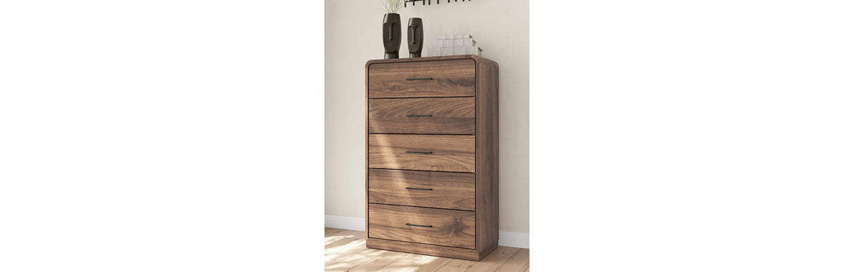 Fortlorn Walnut Brown Chest of Drawers from Ashley Furniture - Luna Furniture