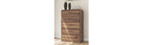 Fortlorn Walnut Brown Chest of Drawers from Ashley Furniture - Luna Furniture