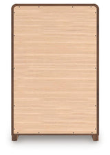 Fortlorn Walnut Brown King Panel Bed, Dresser, Mirror and Chest from Ashley - Luna Furniture