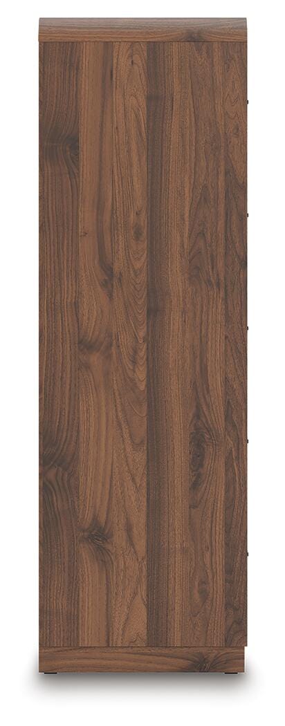 Fortlorn Walnut Brown King Panel Bed, Dresser, Mirror and Chest from Ashley - Luna Furniture