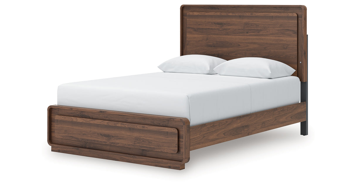 Fortlorn Walnut Brown Queen Panel Bed from Ashley - Luna Furniture