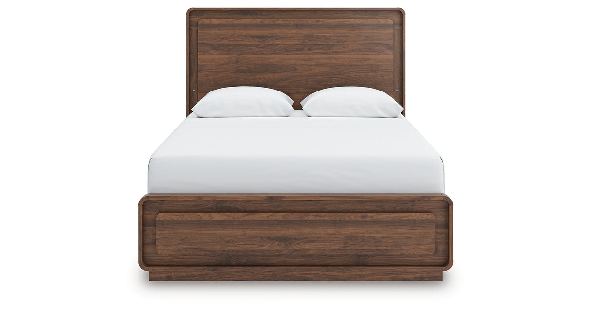 Fortlorn Walnut Brown Queen Panel Bed from Ashley - Luna Furniture