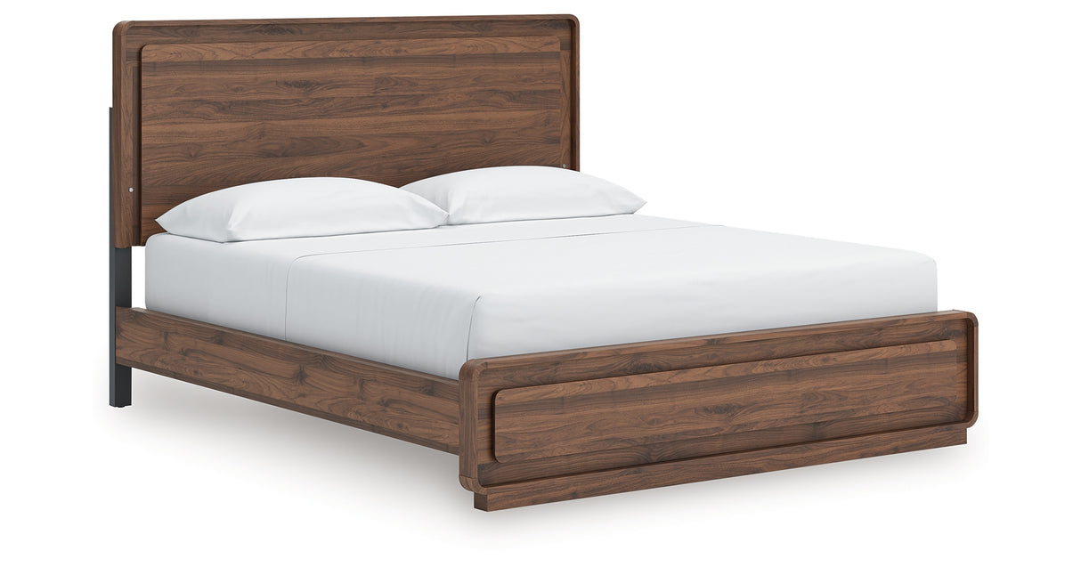 Fortlorn Walnut Brown California King Panel Bed from Ashley Furniture - Luna Furniture