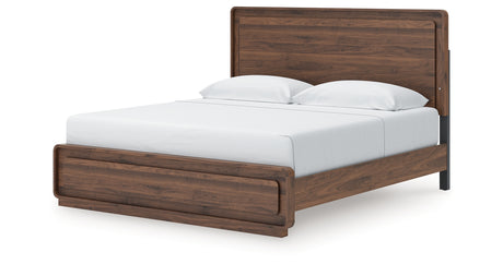 Fortlorn Walnut Brown King Panel Bed from Ashley Furniture - Luna Furniture