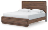 Fortlorn Walnut King Panel Bed, Dresser and 2 Nightstands from Ashley - Luna Furniture