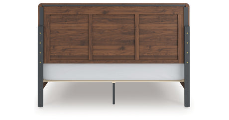 Fortlorn Walnut King Panel Bed, Dresser and 2 Nightstands from Ashley - Luna Furniture