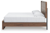 Fortlorn Walnut King Panel Bed, Dresser and 2 Nightstands from Ashley - Luna Furniture