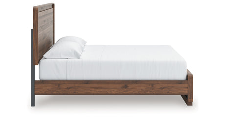 Fortlorn Walnut Brown King Panel Bed from Ashley Furniture - Luna Furniture