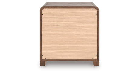 Fortlorn Walnut King Panel Bed, Dresser and 2 Nightstands from Ashley - Luna Furniture