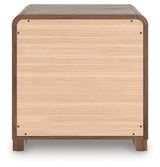 Fortlorn Walnut Brown King Panel Bed, Dresser, Mirror and Nightstand from Ashley - Luna Furniture
