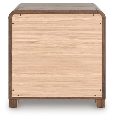 Fortlorn Walnut Brown King Panel Bed, Dresser, Mirror and Nightstand from Ashley - Luna Furniture
