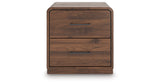Fortlorn Walnut King Panel Bed, Dresser and 2 Nightstands from Ashley - Luna Furniture