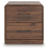 Fortlorn Walnut King Panel Bed, Dresser and 2 Nightstands from Ashley - Luna Furniture