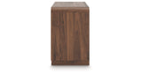 Fortlorn Walnut King Panel Bed, Dresser and 2 Nightstands from Ashley - Luna Furniture
