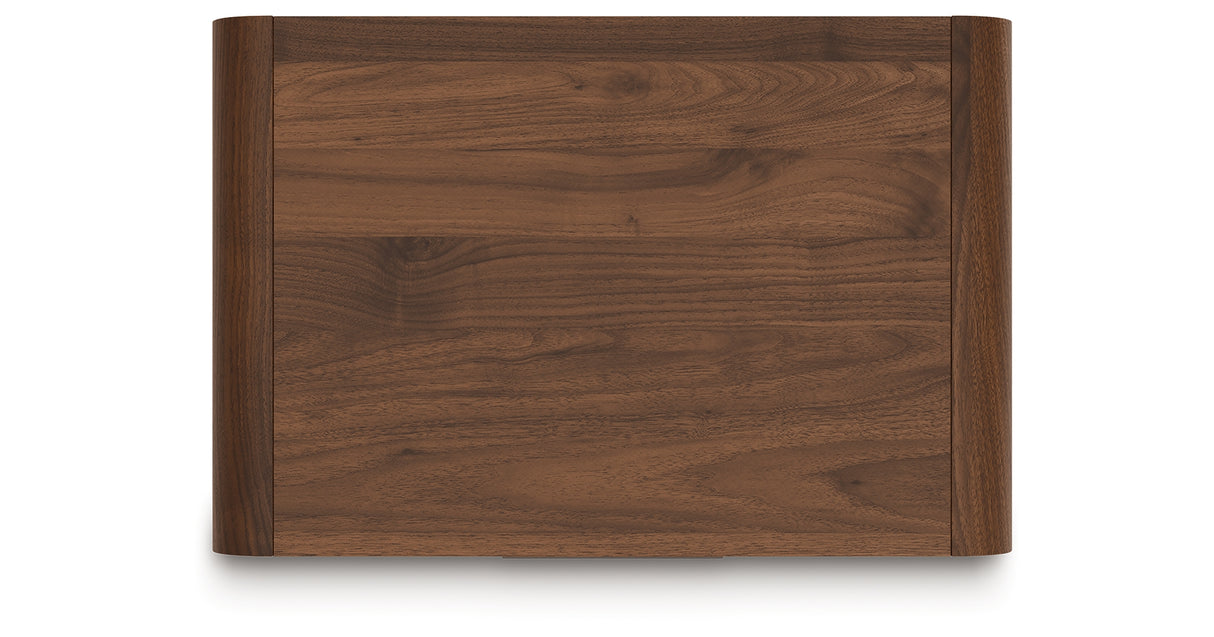 Fortlorn Walnut King Panel Bed, Dresser and 2 Nightstands from Ashley - Luna Furniture