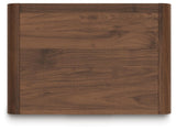 Fortlorn Walnut Brown King Panel Bed, Dresser, Mirror and Nightstand from Ashley - Luna Furniture