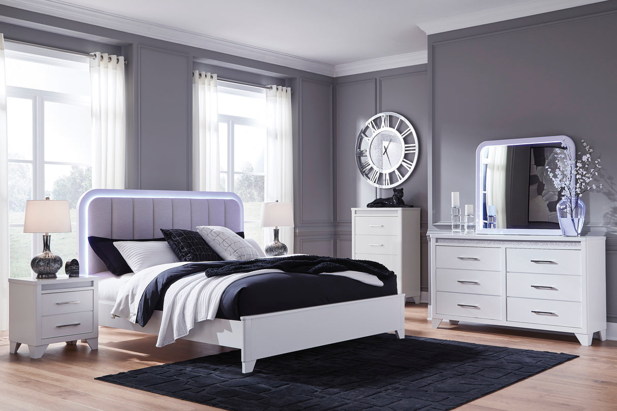 Jarlee White Upholstered Panel Bedroom Set from Ashley Furniture - Luna Furniture