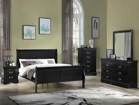 Louis Philip Black Mirror (Mirror Only) from Crown Mark - Luna Furniture