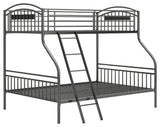 Lanceburg Gray Twin over Full Bunk Bed with Ladder from Ashley - Luna Furniture
