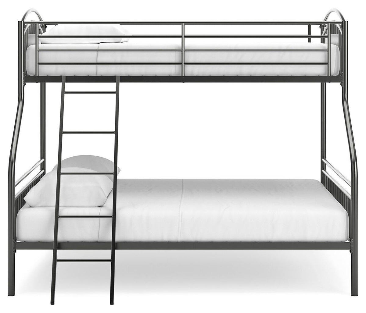 Lanceburg Gray Twin over Full Bunk Bed with Ladder from Ashley - Luna Furniture