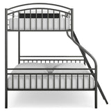 Lanceburg Gray Twin over Full Bunk Bed with Ladder from Ashley - Luna Furniture