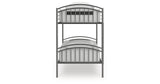 Lanceburg Gray Twin over Twin Bunk Bed and 2 Mattresses from Ashley Furniture - Luna Furniture