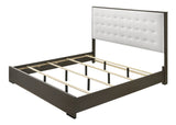 Sharpe Brown Full Upholstered Panel Bed