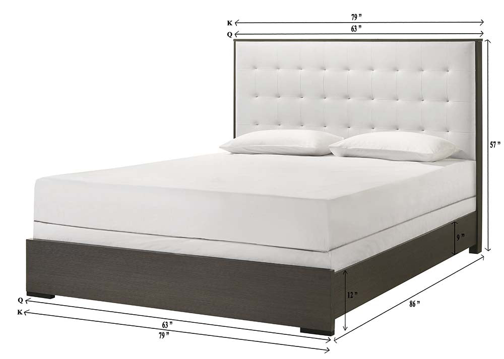 Sharpe Brown King Upholstered Panel Bed