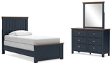 Landocken Brown/Blue Youth Panel Bedroom Set from Ashley - Luna Furniture
