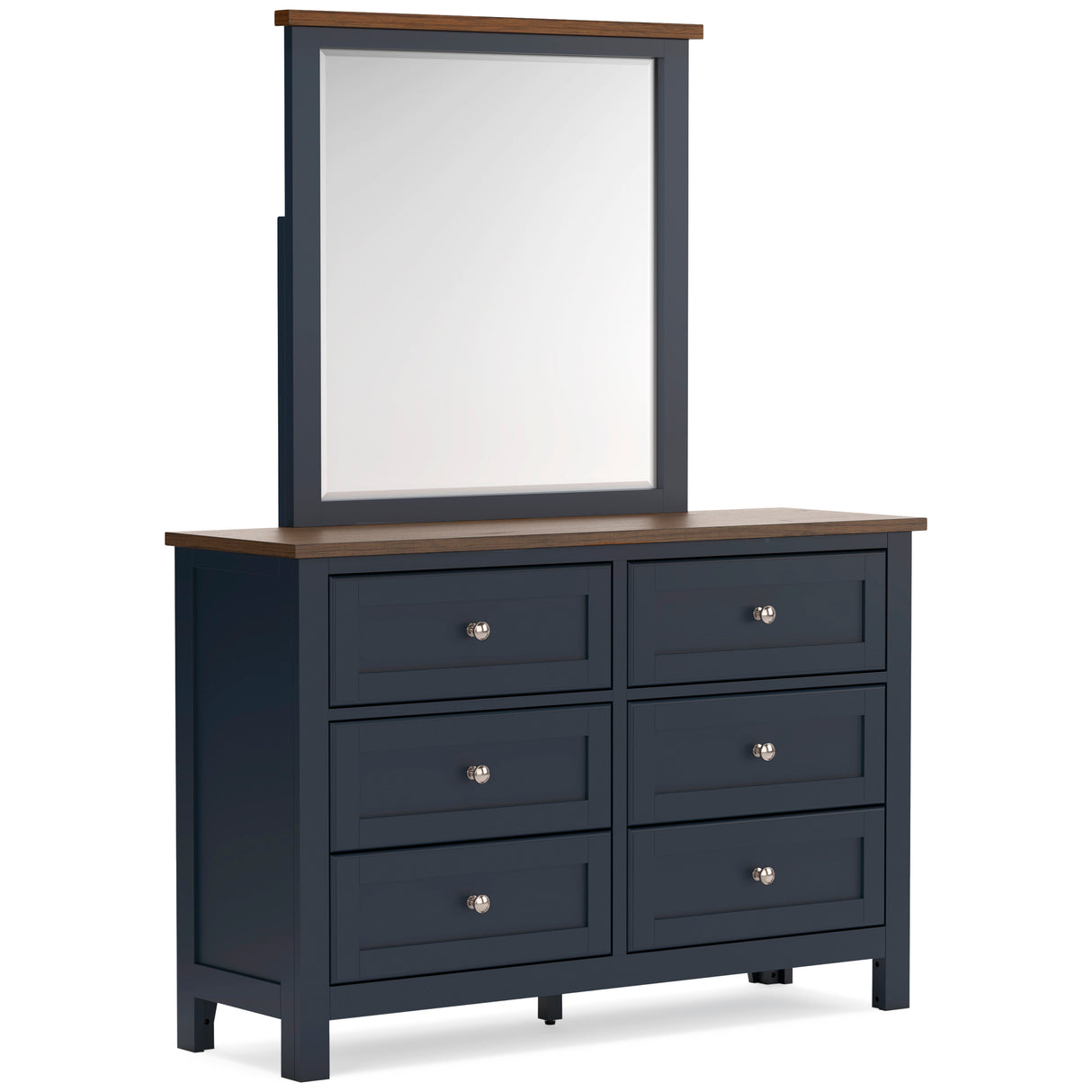 Landocken Brown/Blue Queen Panel Bedroom Set from Ashley - Luna Furniture